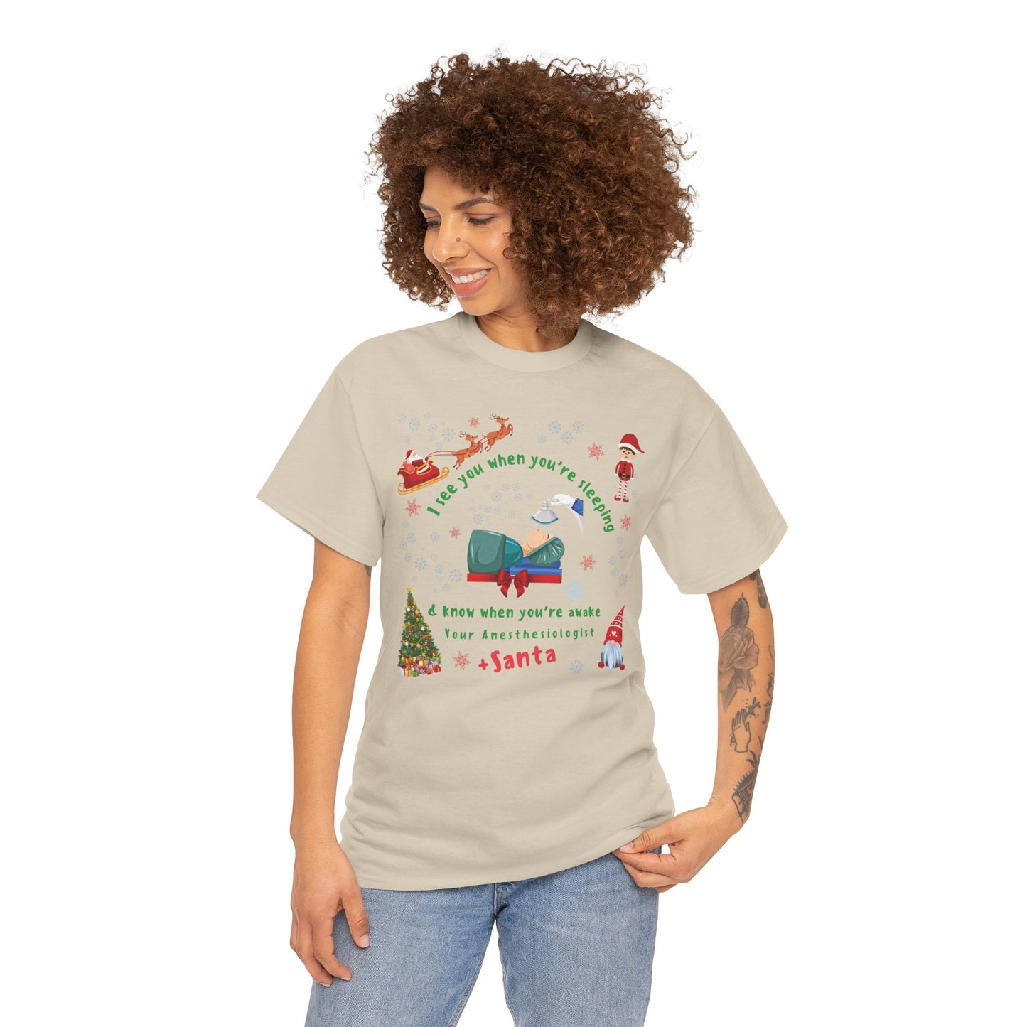 CRNA Christmas T- Shirt - I See You When You're Sleeping