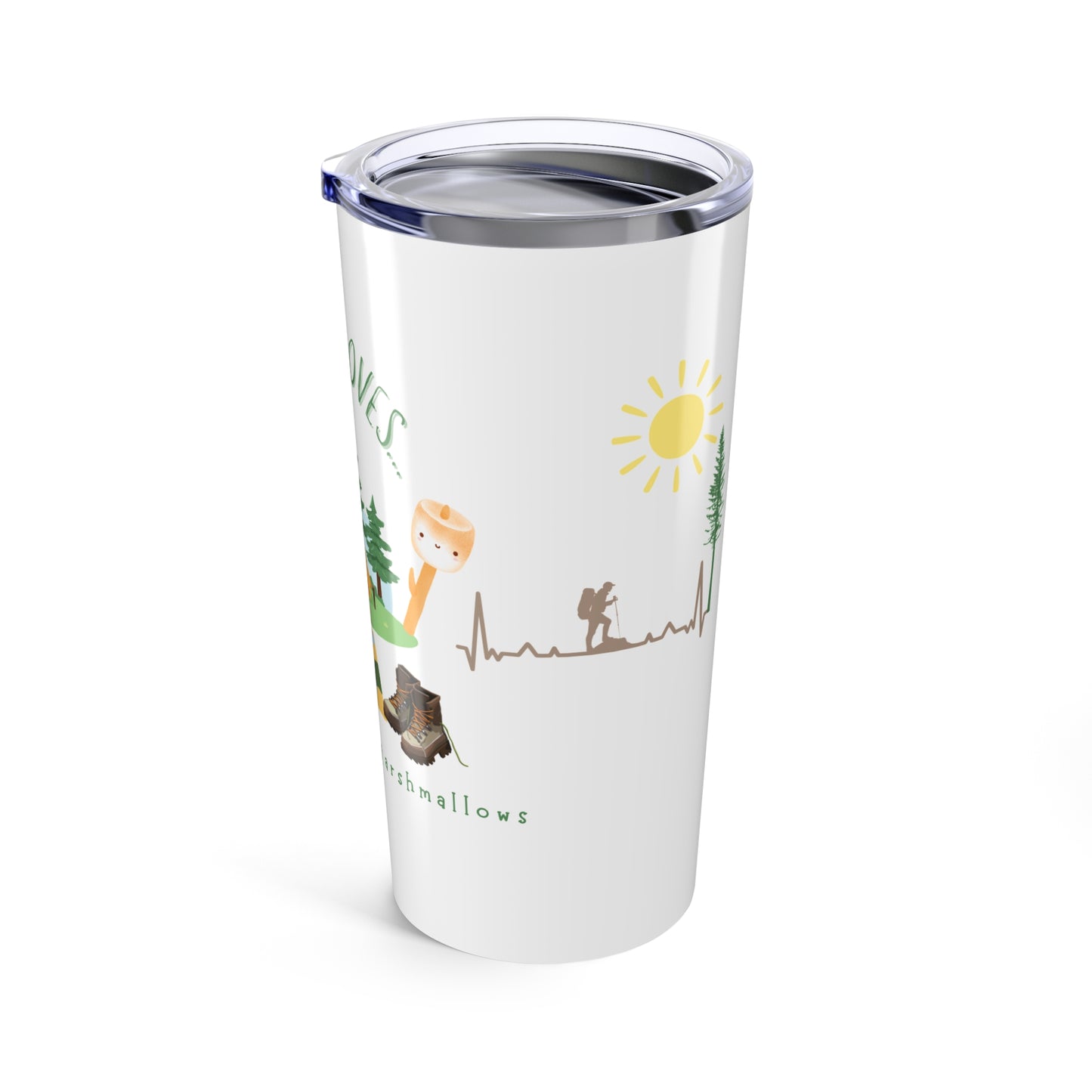 This RN Loves Campfires, Hiking & Marshmallows - Nurse Tumbler 20oz