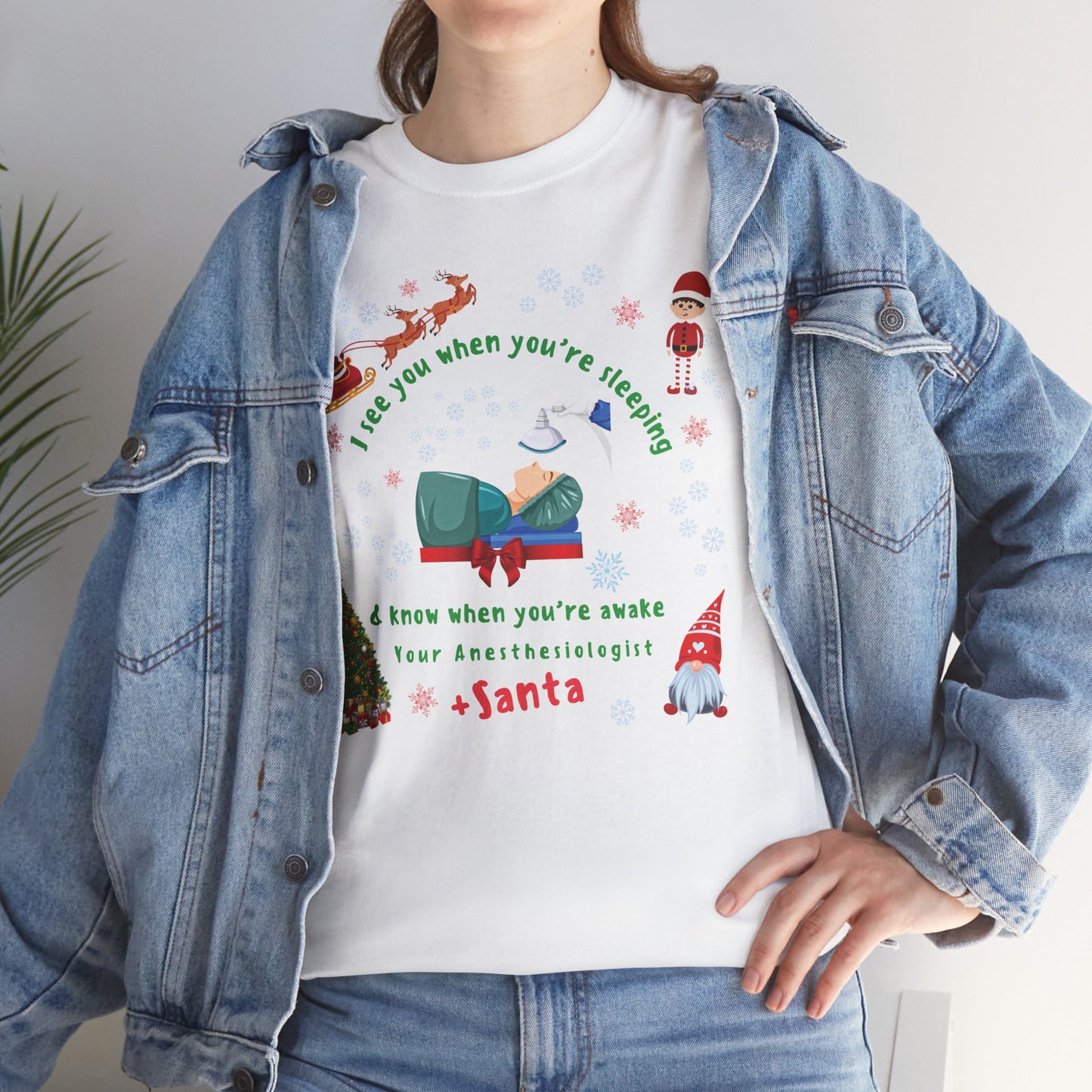 CRNA Christmas T- Shirt - I See You When You're Sleeping