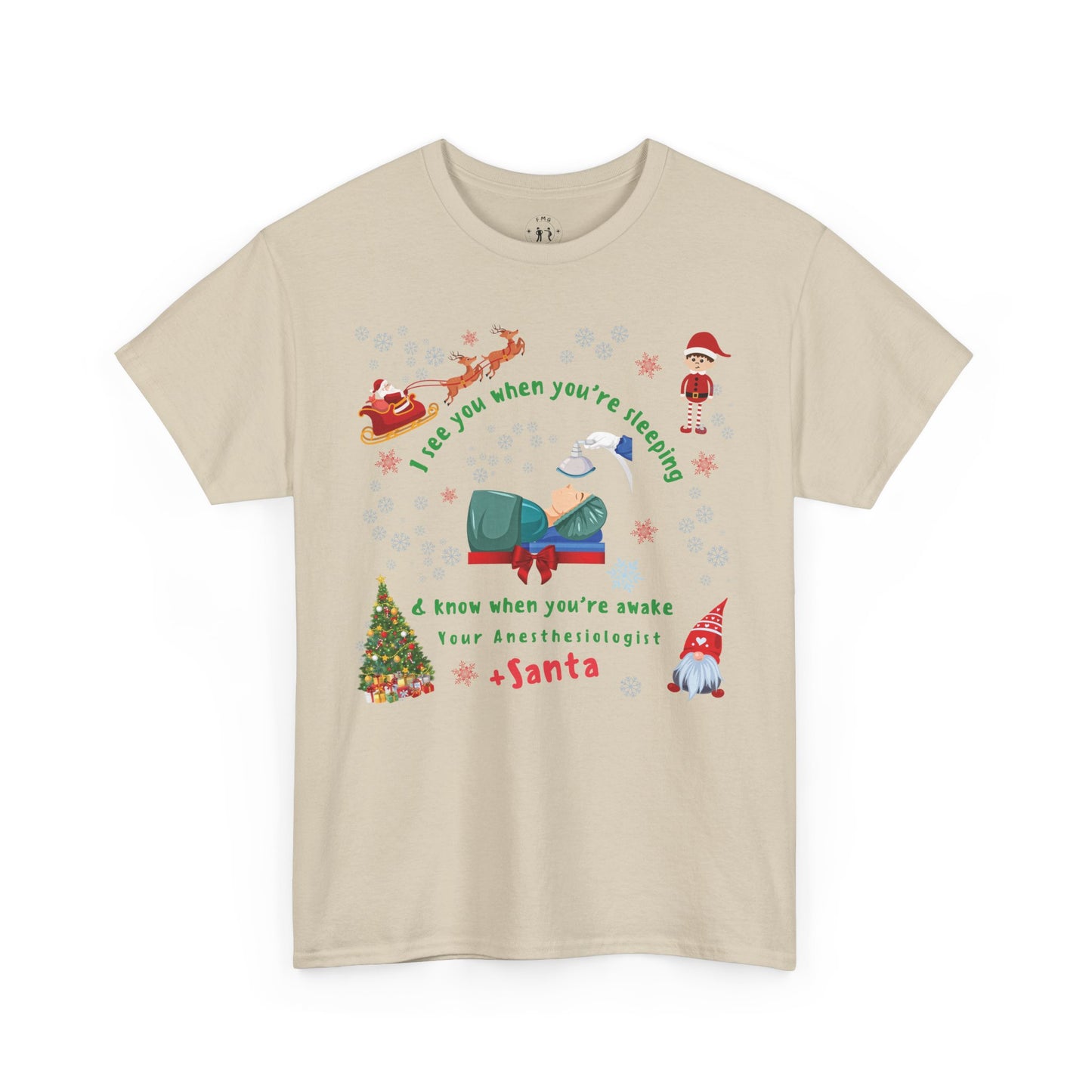 CRNA Christmas T- Shirt - I See You When You're Sleeping