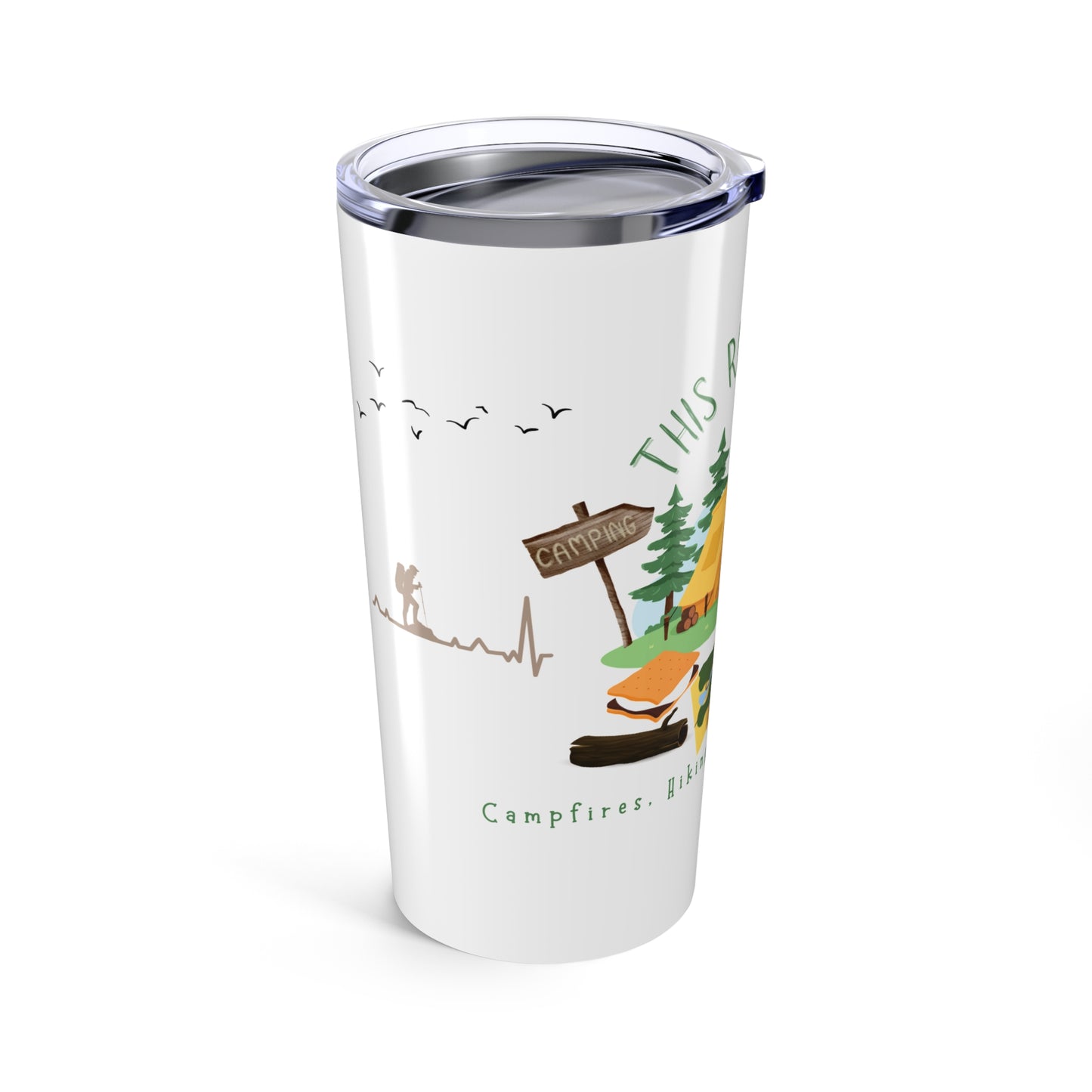 This RN Loves Campfires, Hiking & Marshmallows - Nurse Tumbler 20oz