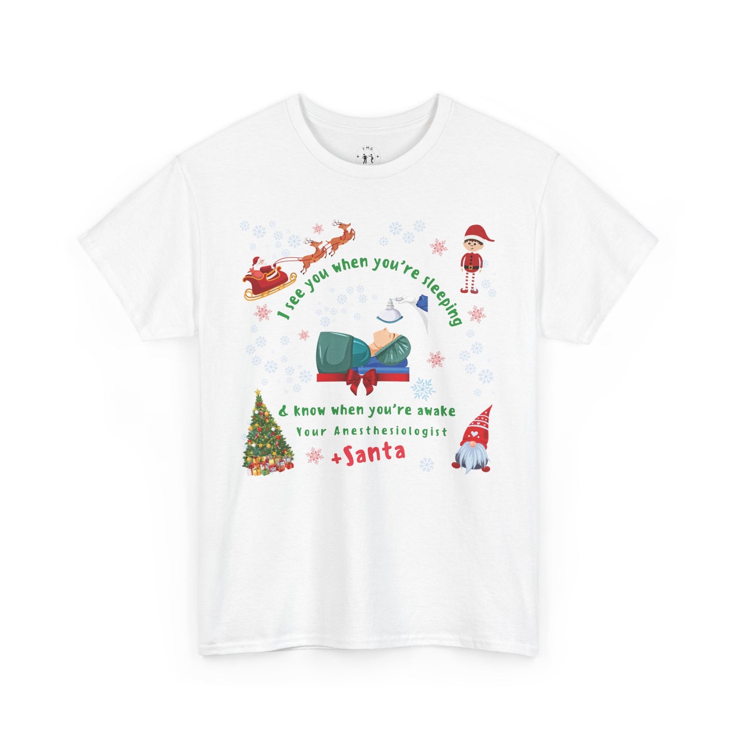 CRNA Christmas T- Shirt - I See You When You're Sleeping