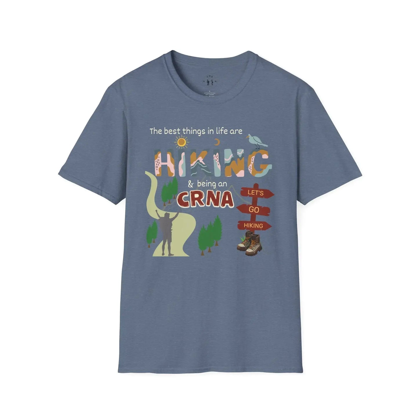 Hiking CRNA T-Shirt Heather Indigo