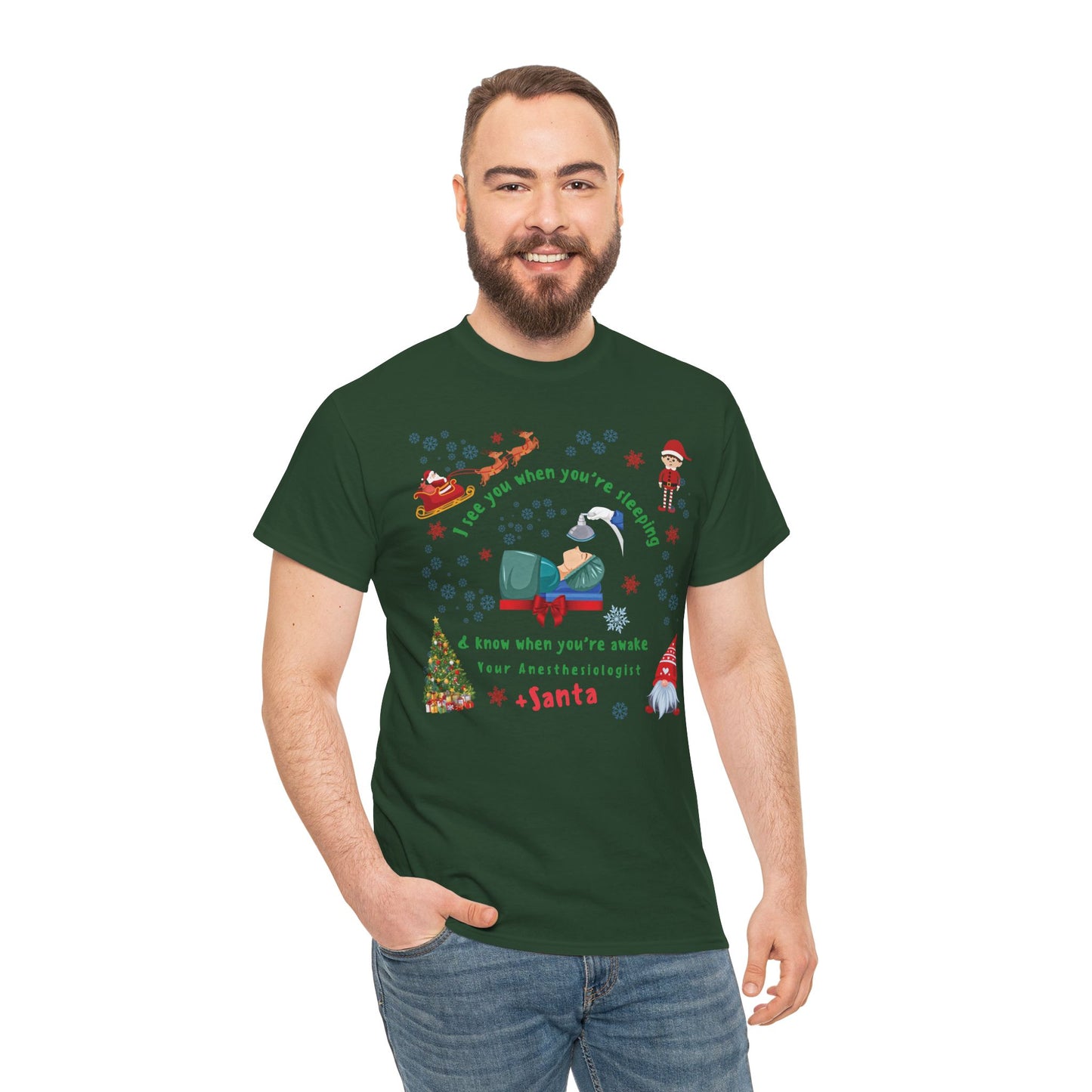 CRNA Christmas T- Shirt - I See You When You're Sleeping