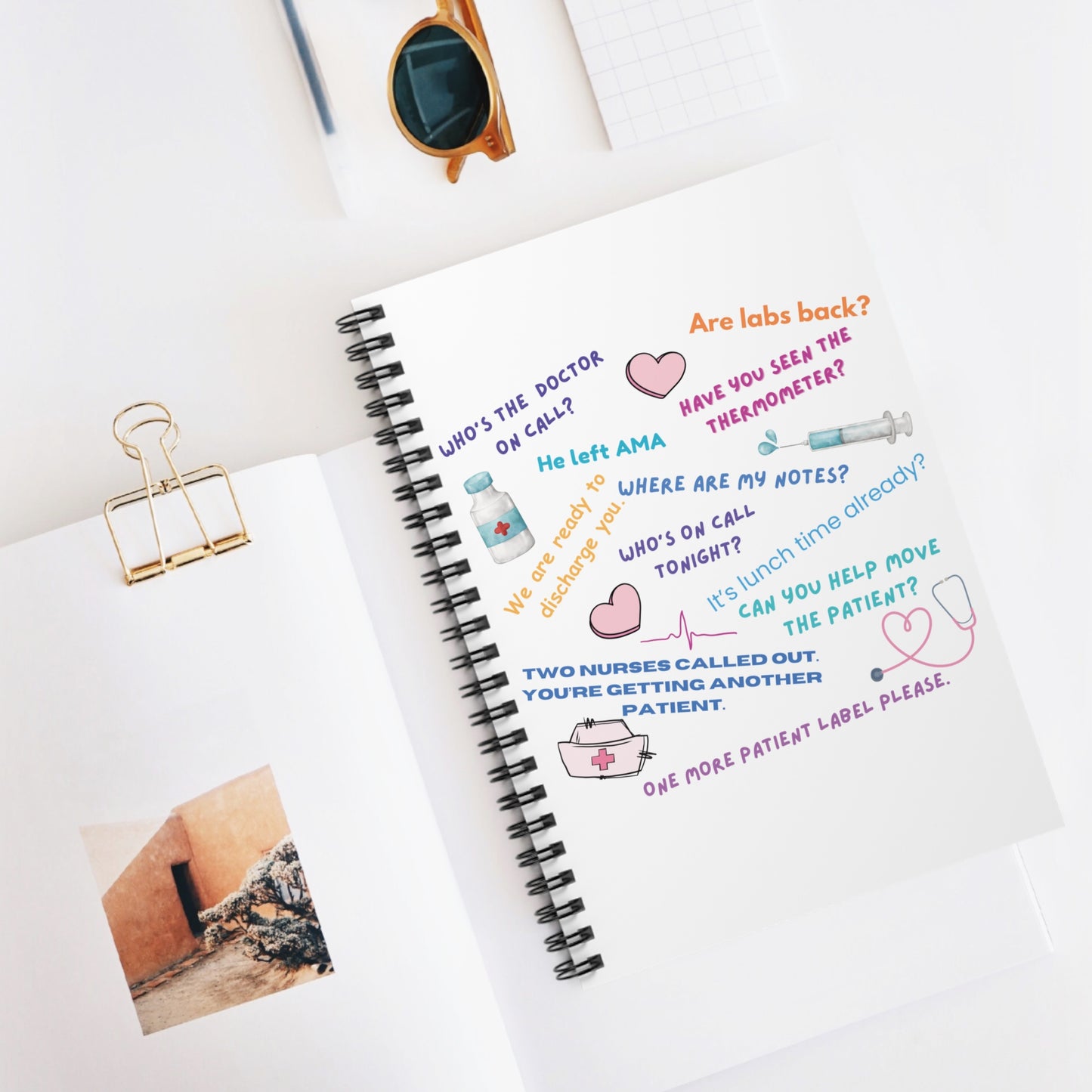 Funny Nurse Quotes Spiral Notebook