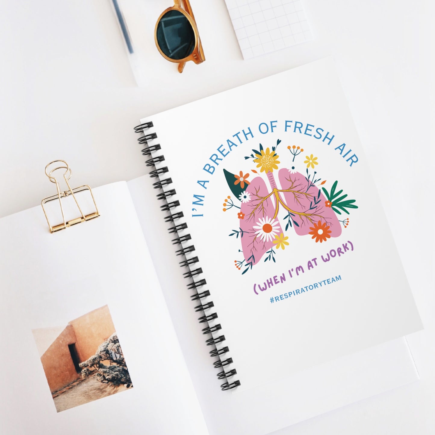Respiratory Team - I Am A Breath Of Fresh Air Spiral Notebook