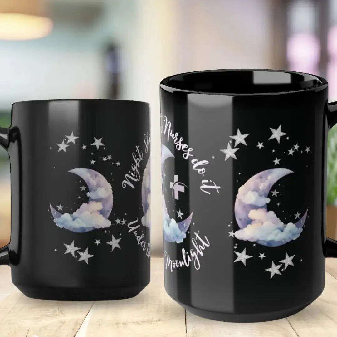 Under Moonlight Nurse Mug 15oz Printify