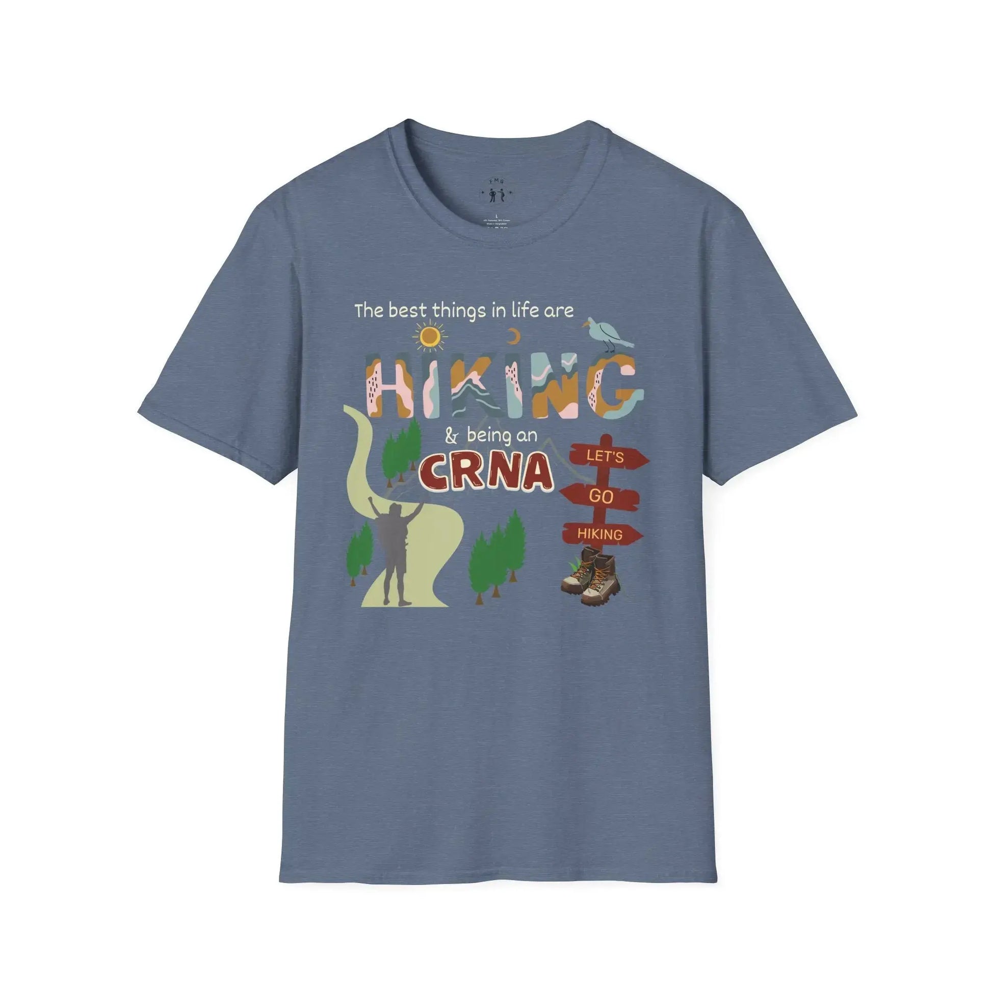 Hiking CRNA T-Shirt Heather Indigo