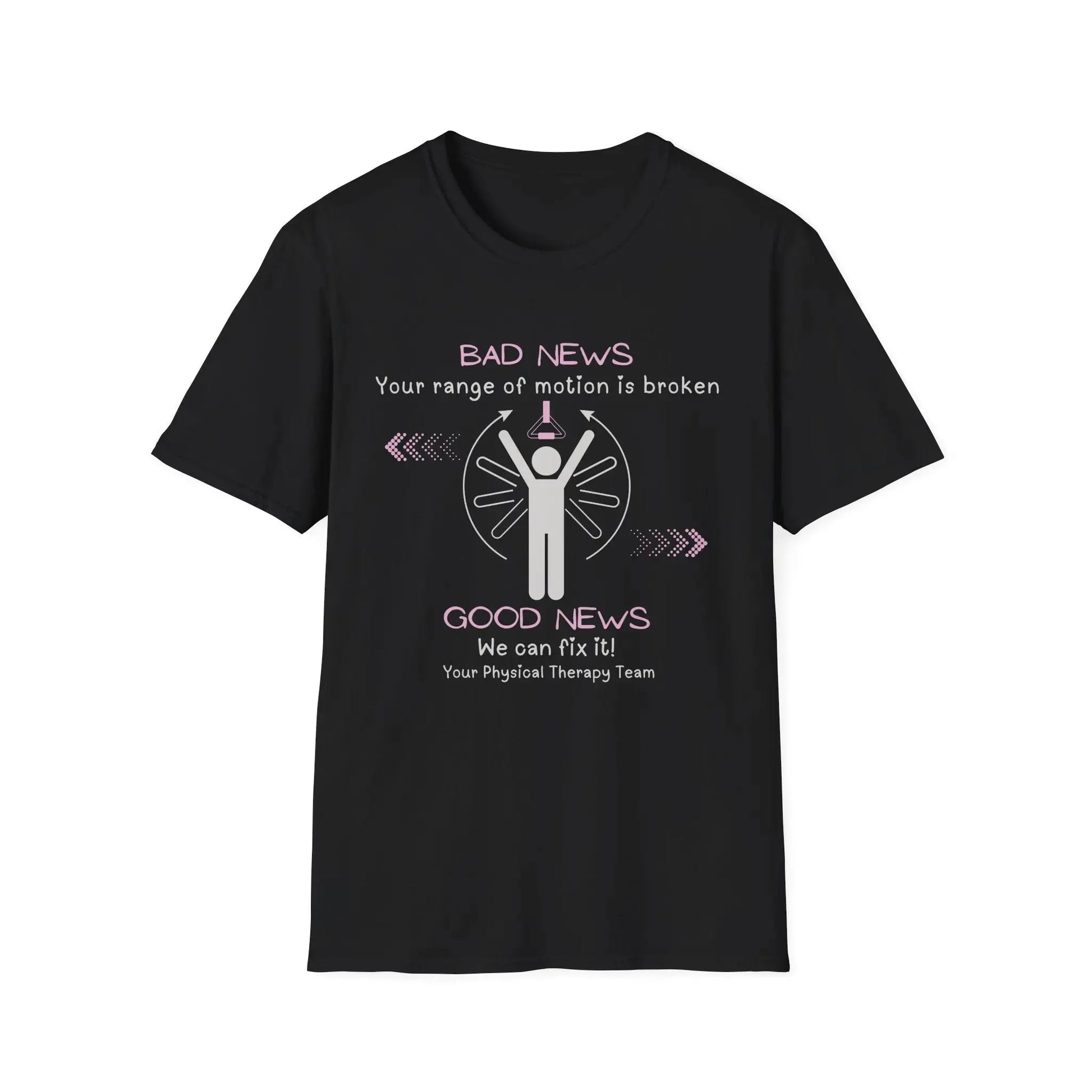 Broken Physical Therapy T- Shirt Black