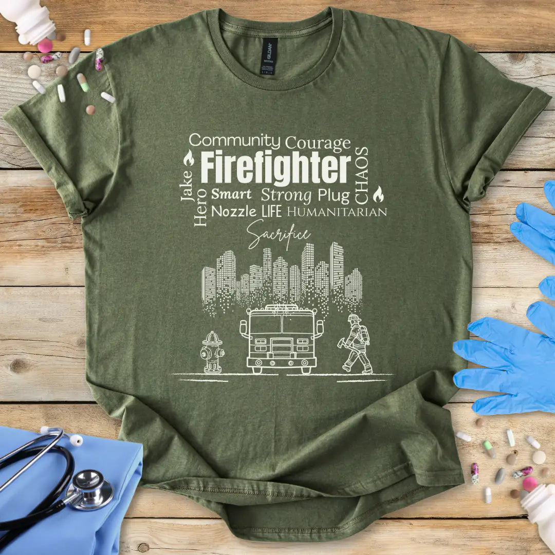 Firefighter Pride T-Shirt Printify
