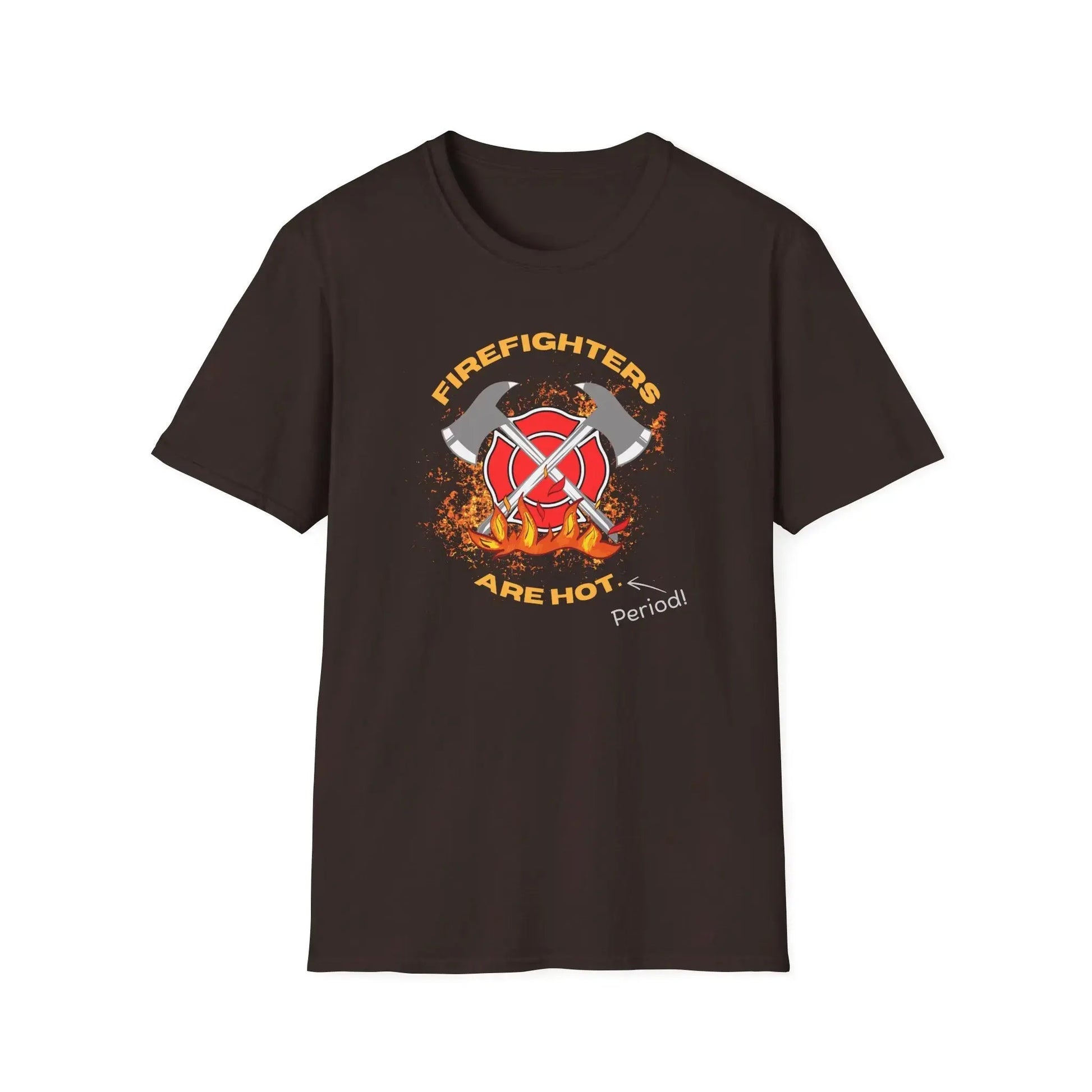 Hot Firefighter T-Shirt Dark Chocolate