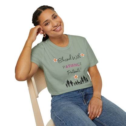 Blessed With Patients Not Patience - Medical Vibes T-Shirt