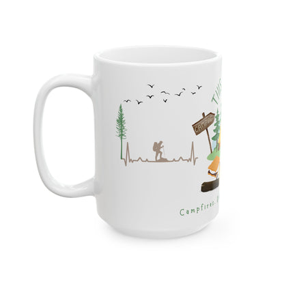 This RN Loves Camping, Hiking And Marshmallows Mug 11oz/15oz