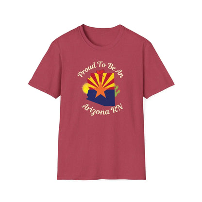 Proud To Be An Arizona RN Pride T-Shirt heather cardinal