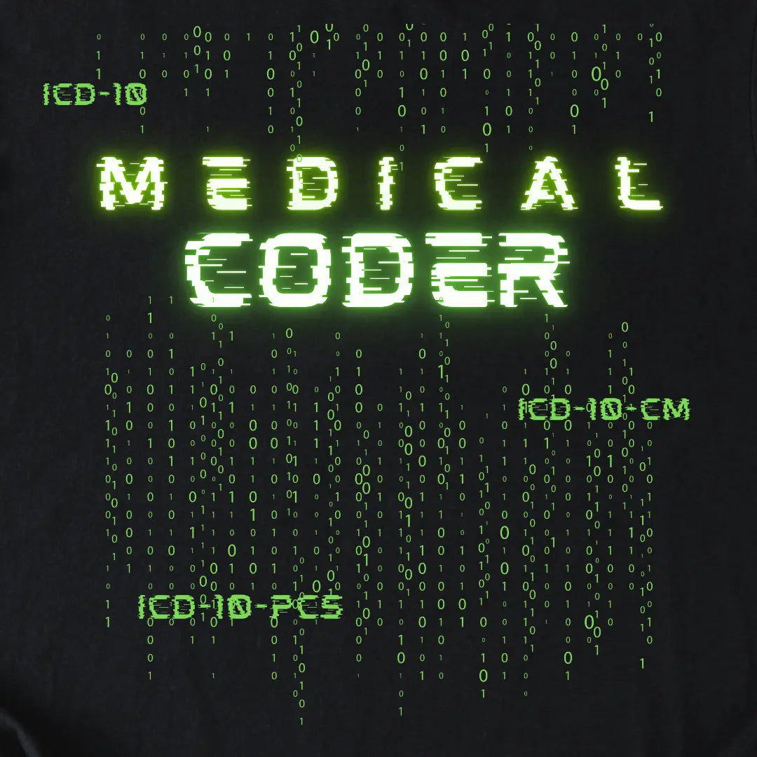 Medical Coder T-Shirt Matrix design