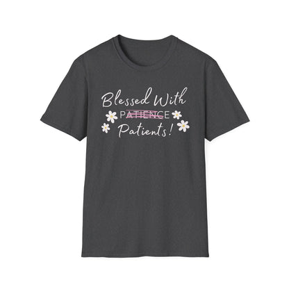 Blessed with Patient patience T-Shirt Dark Heather