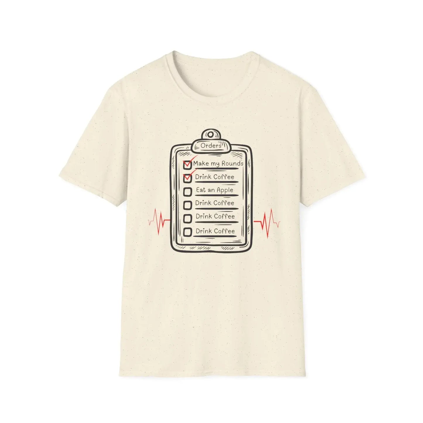 Coffee Lover's Checklist T-Shirt Natural