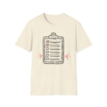 Coffee Lover's Checklist T-Shirt Natural
