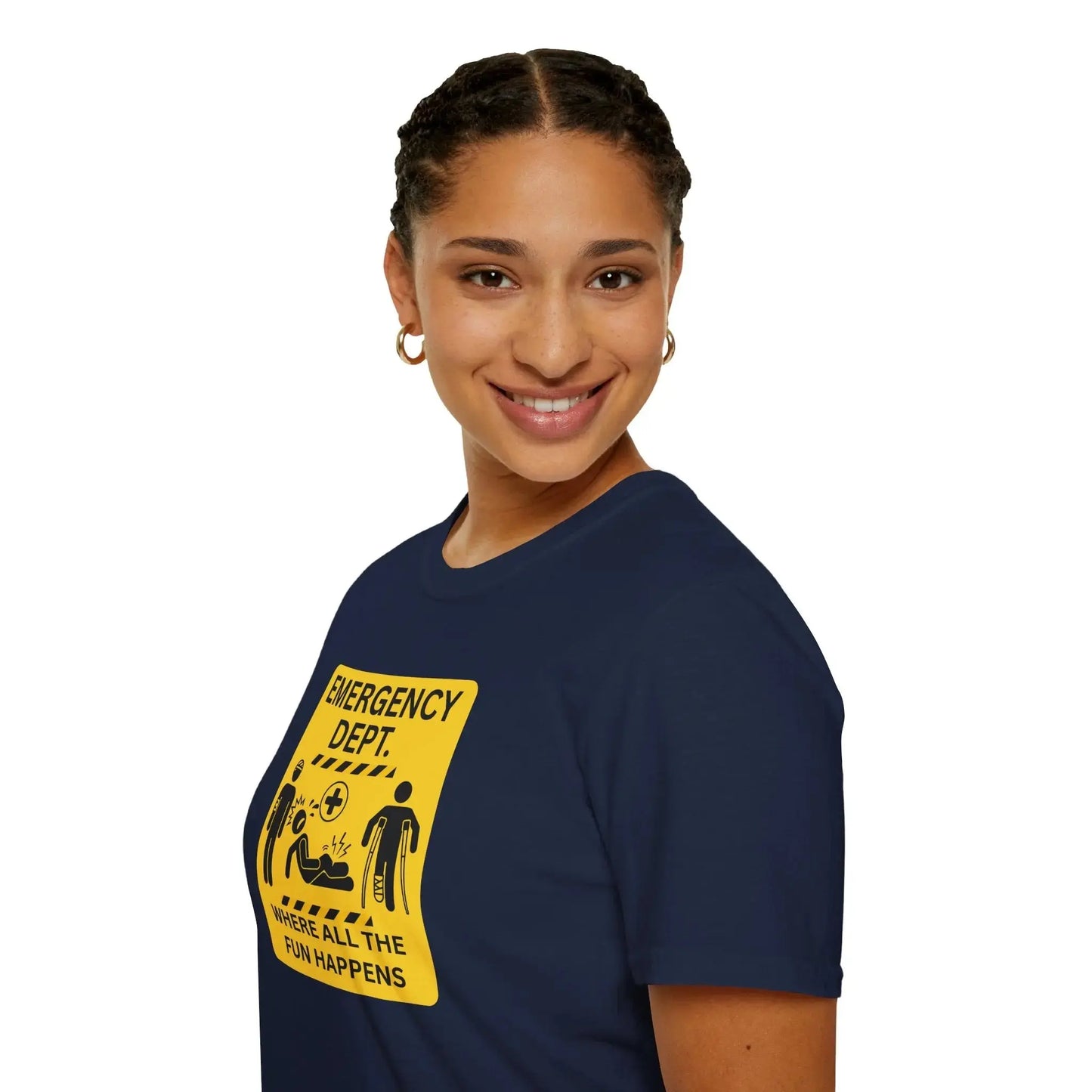 Woman wearing Emergency department Where all the fun happens T-Shirt