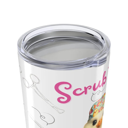 Scrub Tech Chick - 20oz Tumbler With Surgical Instruments Graphic Design