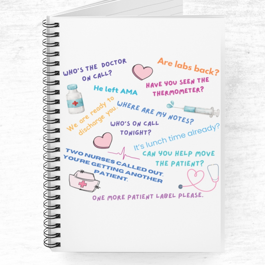 Funny Nurse Quotes Spiral Notebook