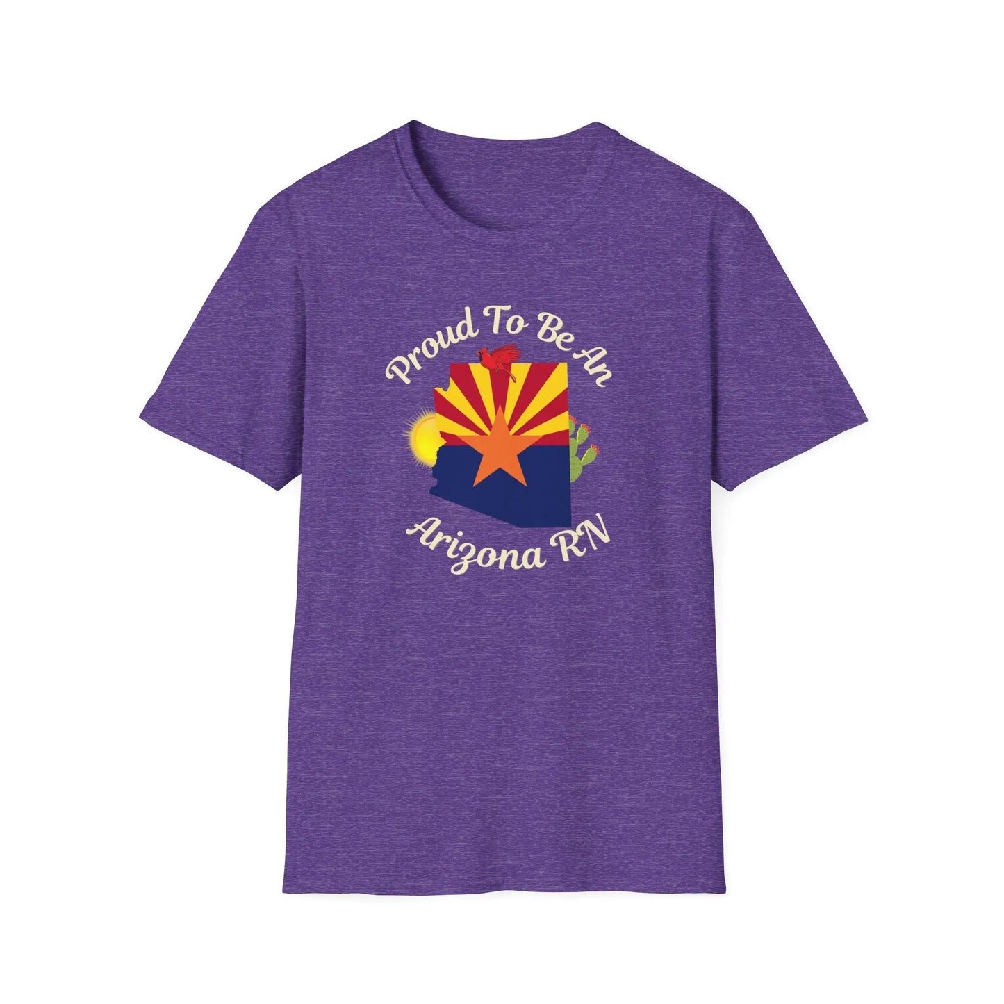 Proud To Be An Arizona RN Pride T-Shirt Heather Purple