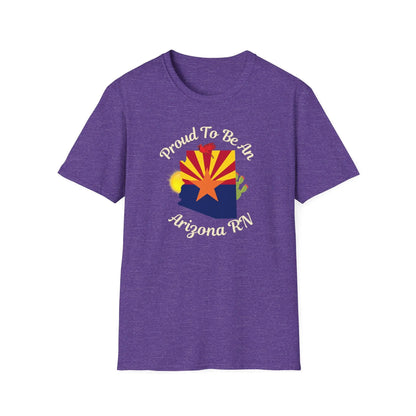 Proud To Be An Arizona RN Pride T-Shirt Heather Purple