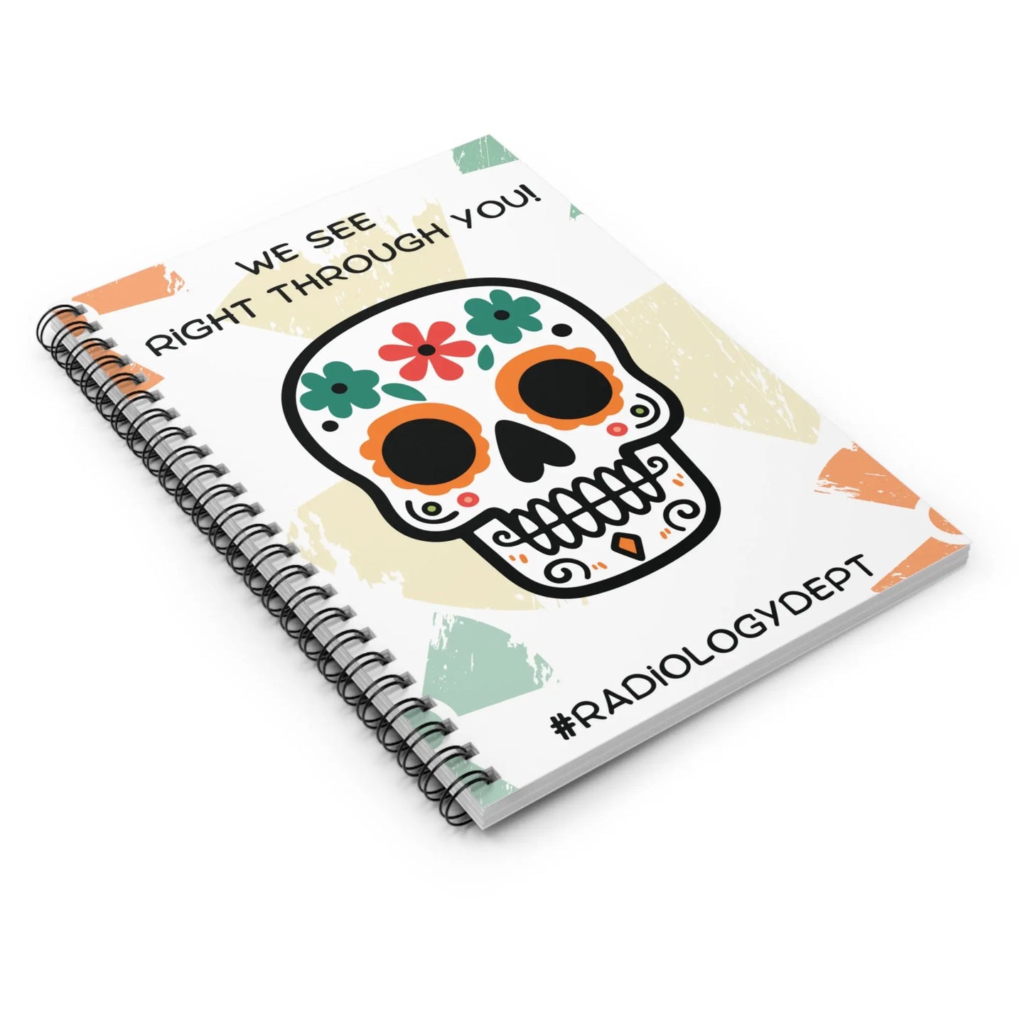 Radiology department skull Spiral notebook