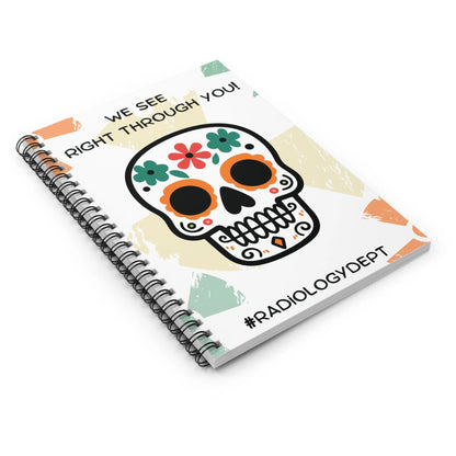 Radiology department skull Spiral notebook