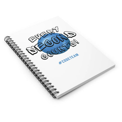 Every Second Counts Code Team Spiral Notebook One Size