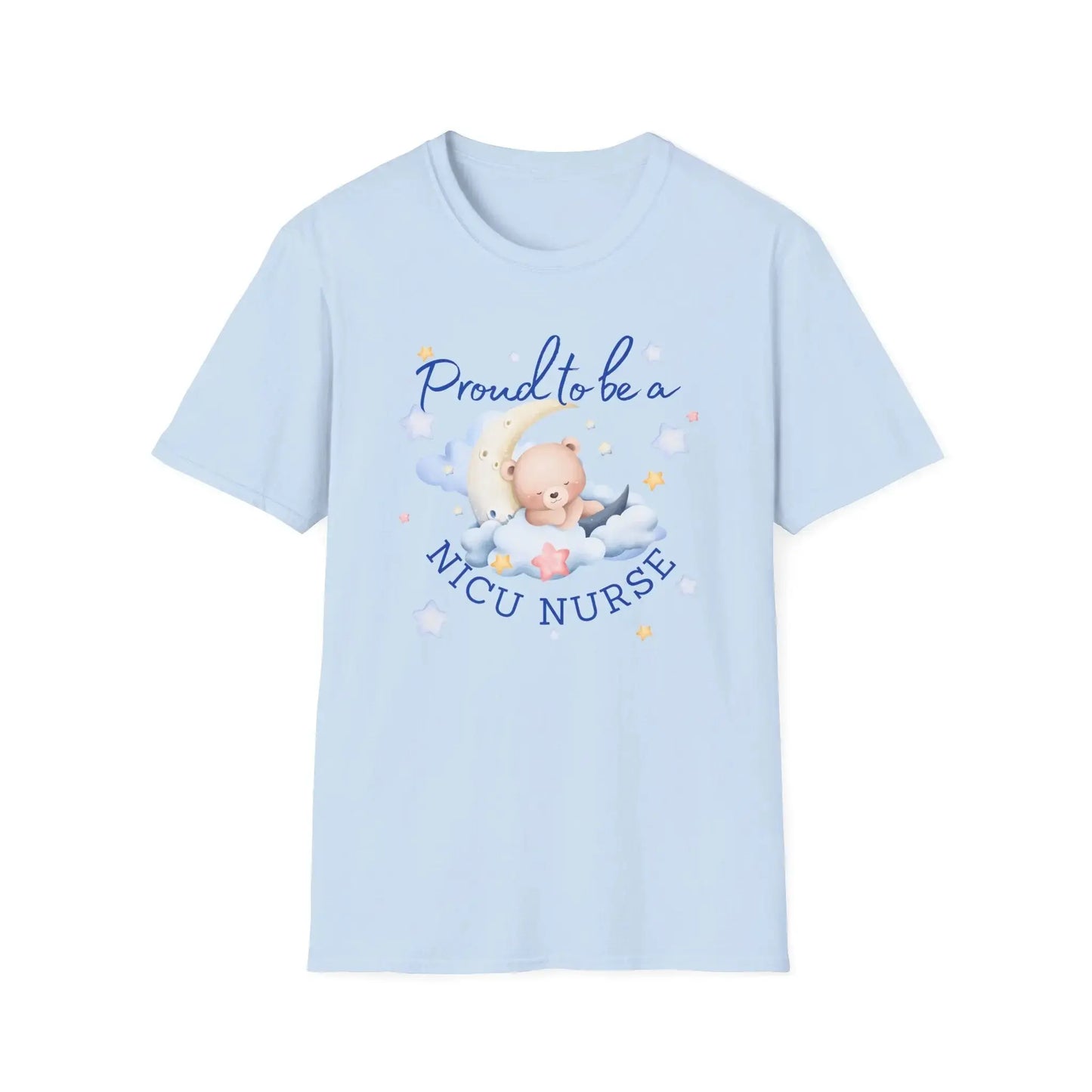 Proud NICU Nurse T-Shirt Light Blue