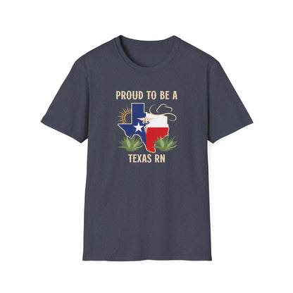 Proud Texas RN T-Shirt Heather Navy