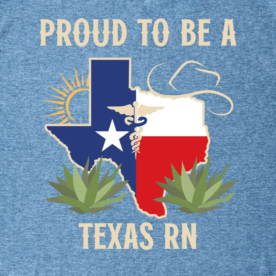 Proud to be a Texas RN T-Shirt heather Indigo