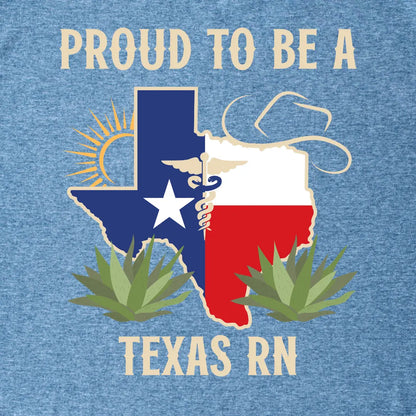 Proud to be a Texas RN T-Shirt heather Indigo